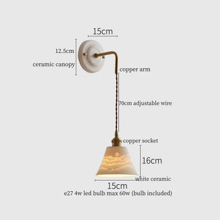 Celako™ Ivaryn Wall Light | White Ceramic Nordic Minimalism