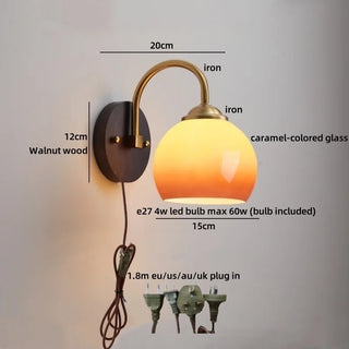 Celako™ Tavira Wall Light | Glass Bedside Lighting