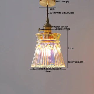 Celako™ Cuprova Pendant Light | Glass Copper Kitchen Island Lighting