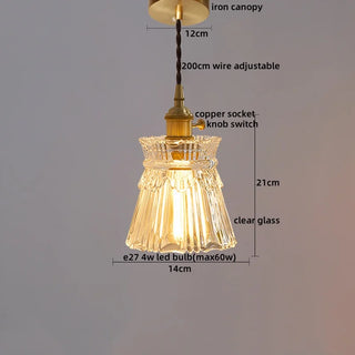 Celako™ Cuprisa Pendant Light | Glass Bedroom Lighting