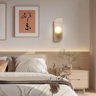 Celako™ Travana Wall Light | Yellow Travertine Nordic Modern Bedroom Lighting