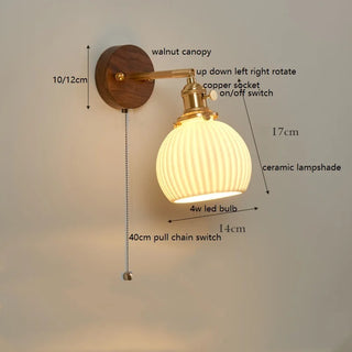 Celako™ Juglans Wall Light | Copper Bedroom Lighting
