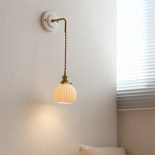 Celako™ Plissea Wall Light | Ceramic Bedroom Lighting