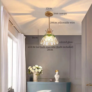 Celako™ Alaria Pendant Light | Glass French Vintage Bedroom Lighting
