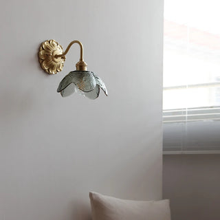 Celako™ Vitrose Wall Light | Brass Bedside Lighting