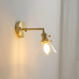 Celako™ Aesona Wall Light | Glass Copper Bedroom Lighting