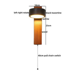 Celako™ Lythra Wall Light | Travertine Bedroom Lighting