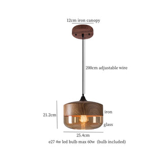 Celako™ Lignuma Pendant Light | Glass Bedroom Lighting