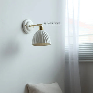 Celako™ Cerado Wall Light | Ceramic Copper Pull Chain Switch Bedroom Lighting