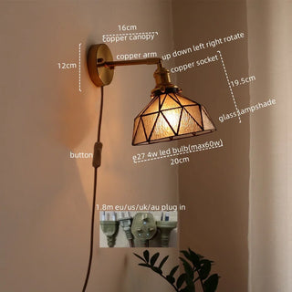 Celako™ Cuprystal Wall Light | Copper Glass Living Room Lighting