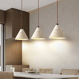 Celako™ Tavari Pendant Light | Yellow Travertine Dining Room Lighting