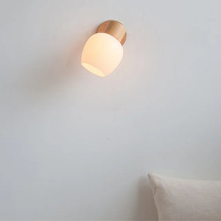 Celako™ Opaleri Wall Light | White Glass Bedroom Lighting