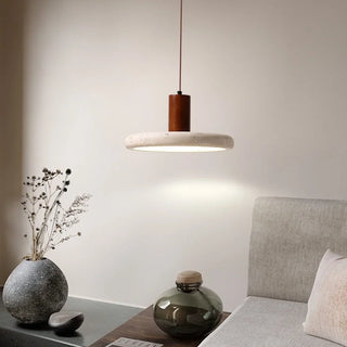 Celako™ Auresco Pendant Light | Yellow Travertine Mid Century Modern