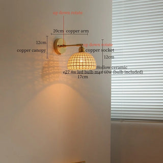 Celako™ Porcelia Wall Light | White Ceramic Living Room Lighting