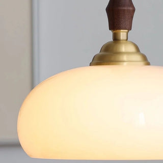 Suspension Celako™ Cupriluna | Luminaire de chambre à coucher en verre et cuivre