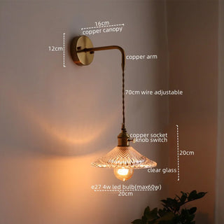 Celako™ Aurien Wall Light | Glass Bedroom Lighting