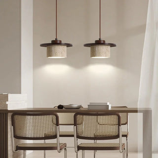 Celako™ Ishisabi Pendant Light | Yellow Travertine Kitchen Island Lighting