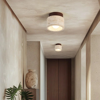 Celako™ Amberite Ceiling Light | Yellow Travertine Kitchen Island Lighting