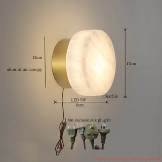 Applique murale Celako™ Alpietra | Éclairage de chambre en marbre
