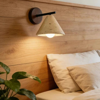 Celako™ Traverta Wall Light | Yellow Travertine Bedroom Lighting