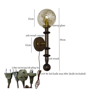 Celako™ Lumash Wall Light | Glass Bedroom Lighting