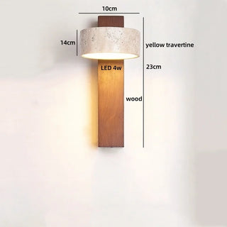 Celako™ Zenolith Wall Light | Travertine Hallway Lighting