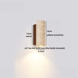 Celako™ Orotrine Wall Light | Yellow Travertine Bedroom Lighting