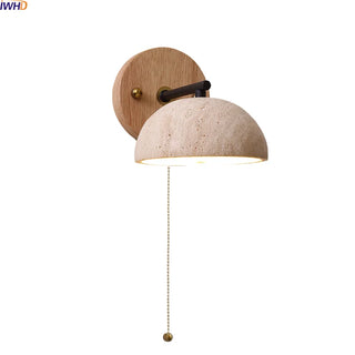 Celako™ Aurivis Wall Light | Yellow Travertine Bathroom Mirror Light