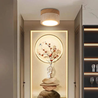 Plafonnier Celako™ Orosabi | Éclairage de salon en travertin jaune