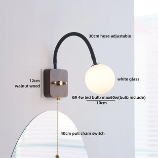 Celako™ Alurea Wall Light | Glass Bedroom Lighting