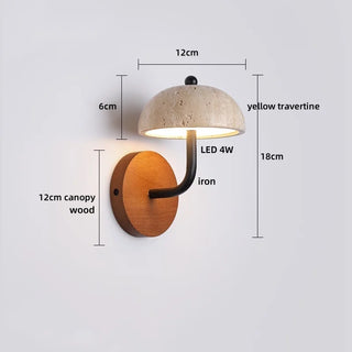 Celako™ Kiseki Wall Light | Travertine Entryway Lighting