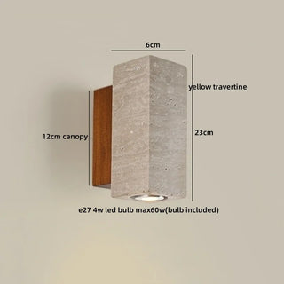 Celako™ Pietra Wall Light | Stone Bedside Lighting