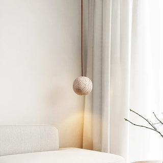 Celako™ Lunaro Pendant Light | Travertine Bedside Lighting