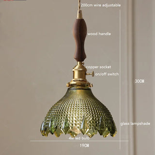 Celako™ Lunare Pendant Light | Glass Stone Bedroom Lighting