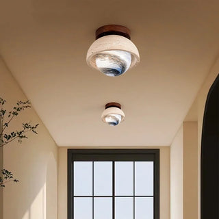 Celako™ Calcareo Ceiling Light | Yellow Travertine Kitchen Island Lighting