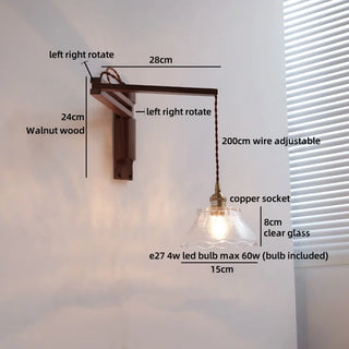 Celako™ Vitrel Wall Light | Glass Bedroom Lighting