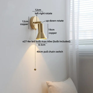 Celako™ Coprina Wall Light | Copper Bedside Lighting