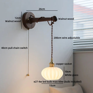 Celako™ Lunari Wall Light | Glass Bedside Lighting