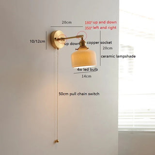 Celako™ Sorrina Wall Light | Glass Bedroom Lighting