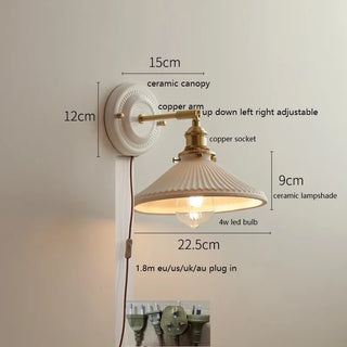 Celako™ Cerena Wall Light | Ceramic Bedside Lighting