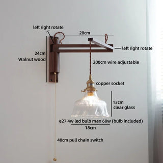Celako™ Vitrel Wall Light | Glass Bedroom Lighting