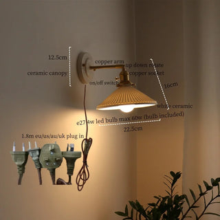 Celako™ Ceravola Wall Light | Ceramic Modern Style Bedroom Lighting