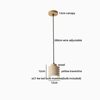 Celako™ Nuvora Pendant Light | Travertine Dining Room Lighting