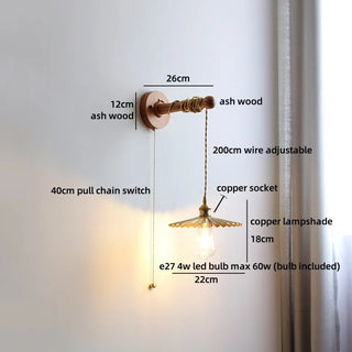 Celako™ Aurelia Wall Light | Copper Bedside Lighting