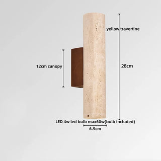 Celako™ Frostia Wall Light | Travertine Entryway Lighting