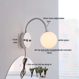 Celako™ Alurea Wall Light | Glass Bedroom Lighting