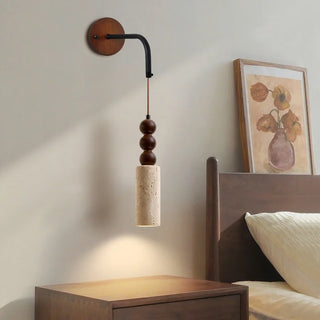 Celako™ Rapolano Wall Light | Yellow Travertine Living Room Lighting