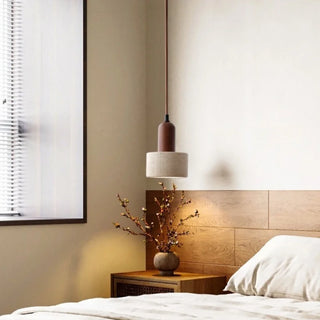 Celako™ Aureltine Pendant Light | Yellow Travertine Japan Wabi Sabi