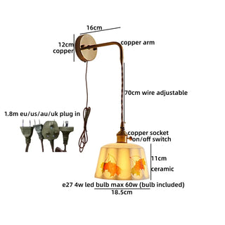 Celako™ Ceravi Wall Light | Copper Ceramic Living Room Lighting
