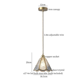 Celako™ Clarion Pendant Light | Glass And Crystal Kitchen Island Lighting